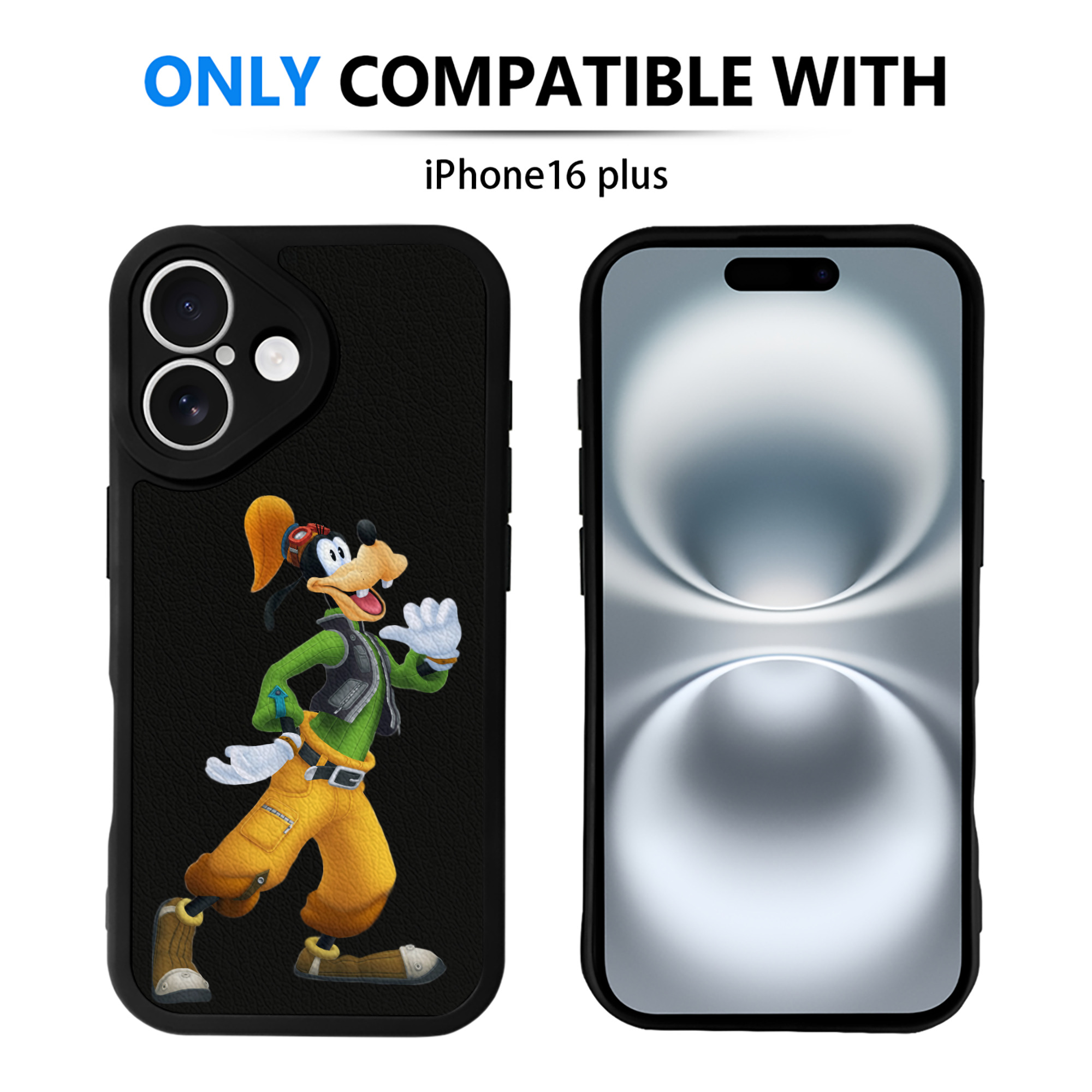 （画像用） ミッキーマウス Mickey Mouse 【iPhone 16シリーズ対応】シリコンスマホケース（レザー調） 材質：シリコン